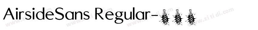 AirsideSans Regular字体转换